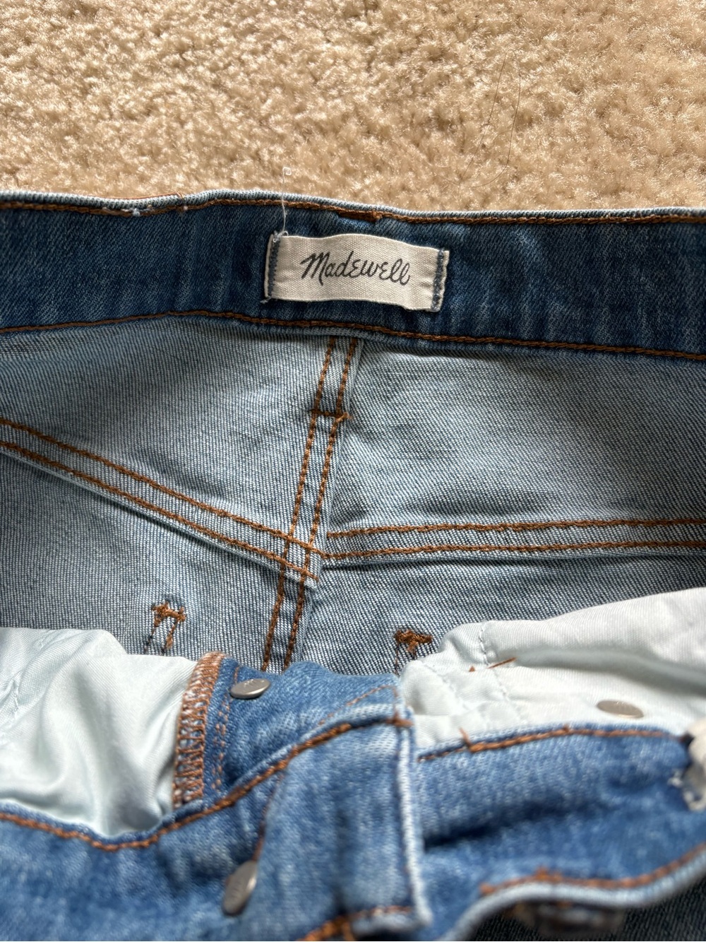 Madewell Wide Leg Cropped Jeans in Medium Blue - Picture 5 of 5